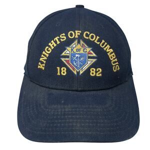 Knights Of Columbus 1882 Strapback Baseball Cap Blue OS The Corps Santa Barbara